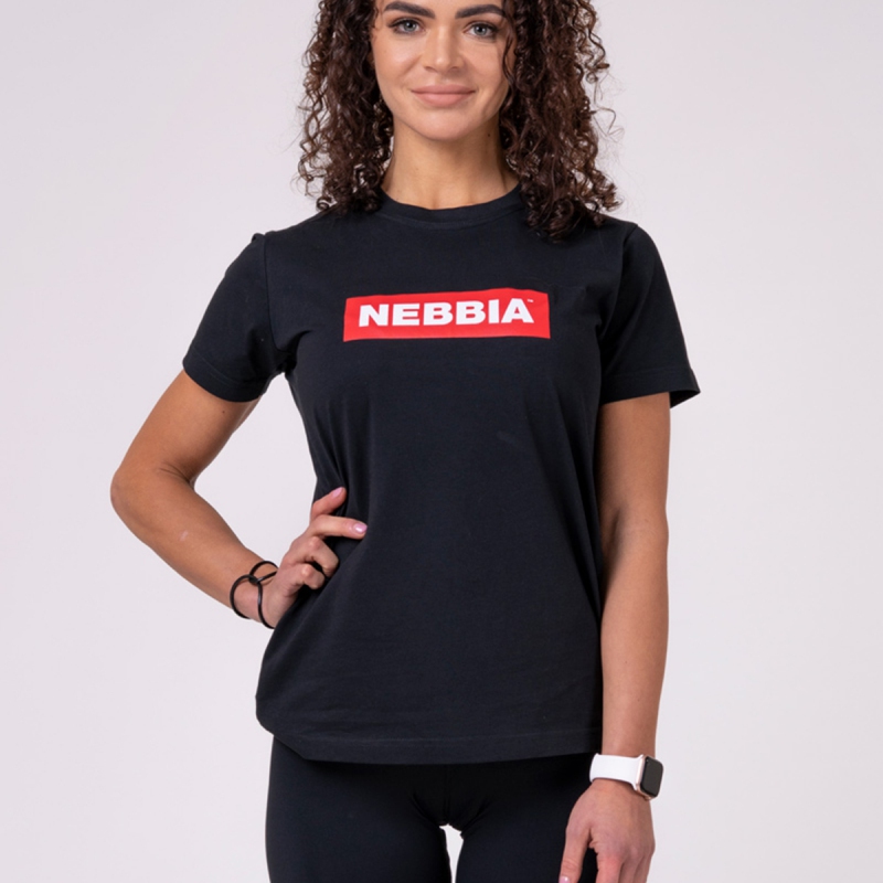 NEBBIA - Női póló BASIC 592 (black)