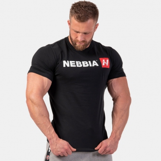NEBBIA - Férfi edző póló Red "N" 292 (black)