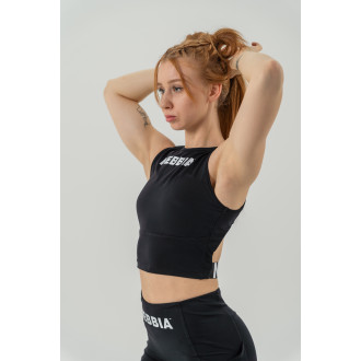 NEBBIA - Sport crop top GYM THERAPY 618 (black)