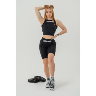 NEBBIA - Sport crop top GYM THERAPY 618 (black)