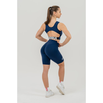 NEBBIA - Sport crop top GYM THERAPY 618 (dark blue)