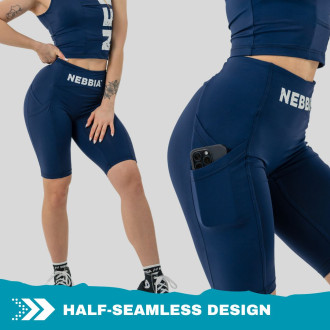 NEBBIA - Biciklis nadrág magas derékkal GYM THERAPY 628 (dark blue)