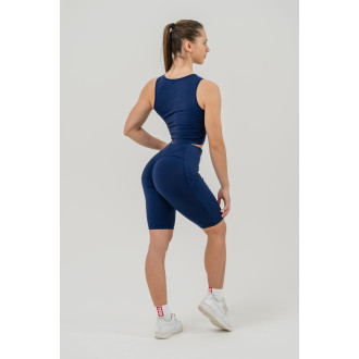 NEBBIA - Biciklis nadrág magas derékkal GYM THERAPY 628 (dark blue)