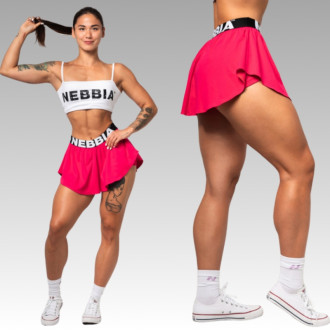 NEBBIA - Fitness szoknya 2V1 GYM FLOW 670 (pink)