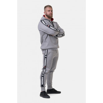 NEBBIA - Férfi kapucnis pulóver Mr. Olympia 194 (light grey)