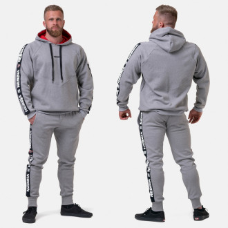 NEBBIA - Férfi kapucnis pulóver Mr. Olympia 194 (light grey)